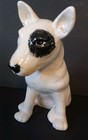 Vintage Bull Terrier Ceramic Figurine 7  Tall   Dated 88