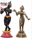 Brass Radha   Krishna Idol  12 Inch  Black Krishna And Golden Radha 