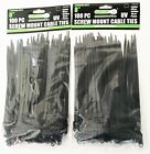 400 Grip Tools 8  Screw Hole Mount Uv Black Nylon Wire Cable Zip Ties  54430