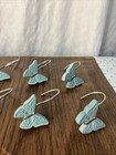 Complete Set 12 Blue Resin Butterfly Shower Curtain Hooksi