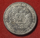 Venezuela 5 Bolivares 1936 Silver Coin Y 24 2 T8956
