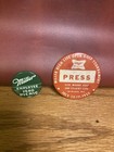 Miller Beer Button 1940 Picnic And Golf Button 1955 Old Vintage Pin Lot