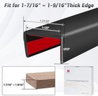 Rubber Edge Trim  1-1 2 Inch Wide U Channel Edge Trim  Big Size U Shaped Trim 