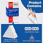 30 Pack Gauze Rolls Bandages 4 In X 4 1 Yards Premium Medical Supplies   First