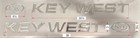 3d Key West Raised Boat Decals  set Of Two 39x3    In  Chrome