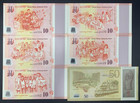 Singapore 10 50 Dollars 2015 P 56 57-61 Polymer Unc Random Diamond Comm  Set 6 P