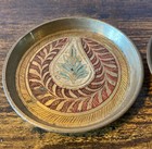 Set Of Two Small Brass Vintage Coasters Trinket Dishes 2 6 Inch Diameter