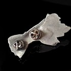 Victorian Revival Hand Brooch Pewter Handmade Vintage Figural Pin