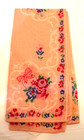 Vintage Handkerchief Hankie Dainty Pink Floral Roses Design Cotton 12 x12 
