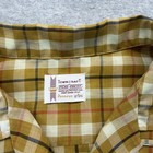 Towncraft Penn Prest Shirt L Yellow Plaid Jc Penney 60s