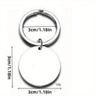 Funny Stainless Steel Round Split Ring Key Ring Portable Durable Keychain Gifts