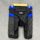 Tyr Competitor 9  Tri Swim Shorts Xs Black Blue Swimwear Triathlon Padded