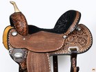 64bh 17 In Hilason Western Horse Trail Barrel Racing American Leather Saddle
