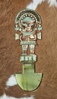 Vintage Peruvian Copper bronze turquoise Inca Aztec Tumi Wall Decoration 12 x4 