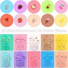 Premium Scented Butter Slime 10 Pack Slime with Peach Charm watermelons apples A