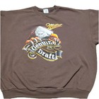Vintage Miller Genuine Draft Mgd Beer Eagle Crewneck Sweatshirt Xl Brown
