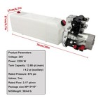 24v 2200w Double-acting Hydraulic Power Unit 12l 4l 2-tanks 6mpa 3 17qt min
