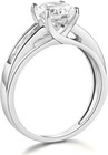 3 0 Ct Round Real 14k White Gold Created Diamond Engagement Wedding Ring Trellis