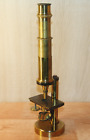 Rare Antique Brass Microscope 