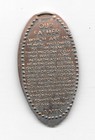 The Lords Prayer Religious Token - Press Coin Elongated Penny Souvenir Zinc