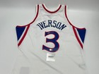 Allen Iverson Signed 76ers 96 97 White M n Hwc Swgmn Jersey  white 