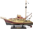 Jaws Orca Wooden Ship Model Shark Fishing Boat Pre-assembled Antique Finish S   