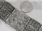 Antique Vintage Estate Silver 800 900 Egyptian Revival Filigree Ornate Bracelet