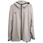 Men   s Nike White Hooded Full-zip Jacket  Fri-fit With Black Accents  3xl