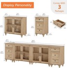 Sideboard Buffet Cabinets W 4-glass Door  Kitchen Storage Cabinets console Table