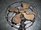 Antique Emerson Electric Desk Fan Type 28645 9 Inch 4 Brass Blades Circa 1920