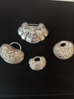 Vintage Chinese Repousse    bat    Charm Locket Pendants  Beautiful Set Of Four 