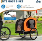 Pet Bike Trailer Large Foldable Dog Stroller Pet Cart Carrier Quick Release