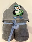 Penguin Snorkeler Hooded Bath Towel Handmade Appliqu    Christmas Idea