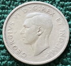 1940 Canada Quarter 25 Cents  800 Silver Coin Km  35
