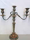 Ifs 3-lite Israel Freeman   Son English Silverplate Candelabra Candle Holders