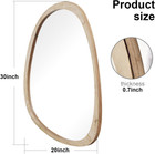 Irregular Wall Mirror For Decor wood Asymmetrical Mirror Modern Large Vanity    
