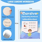2 Pack Grooved Cursive Handwriting Workbook