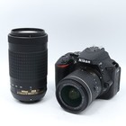 Nikon D5600 18-55 70-300 Camera Kit  near Mint 5404 Shot 