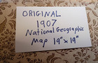 Rare Original 1907 Map The North Pole Regions 19  X 19   National Geographic