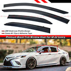 For 2018-2024 Toyota Camry Clip-on Black Trim Window Visor Rain Guard Deflector