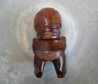 Mid Century Marquesas Islands Carved Wood Tiki Sculpture