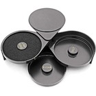1 Pack 3 Tier Bar Glass Rimmer For Margarita Salt Rimmer-plastic 1  Black