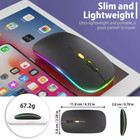 2 4ghz Wireless Optical Mouse Usb Rechargeable Rgb Cordless Mice For Pc Laptop