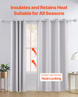 2 Set Blackout Curtain Grommet Window Panel Thermal Insulated Drapes 52x84 Inch