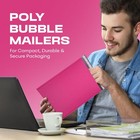 Mailerview Hot Pink Small Bubble Mailers 4x8 Inch  000   Thick Padded Poly Bubbl