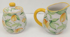 Lemons   Leaves Lemon Garden Ceramic Creamer   Sugar Set Of 2 - 4 