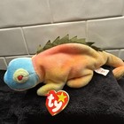 Ty Beanie Baby - Rainbow The Chameleon  tie-dyed   9 Inch 