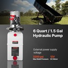 6 Quart Hydraulic Power Unit  Double Acting Dump Trailer Pump  3200 Psi Max Reli