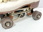 Vintage White Leather Womans Indoor Roller Skates No Size Possible 6