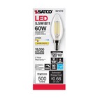 Satco S21273 - 5 5 Watt B11 Led E12 Clear Bulbs - 2700k  2  6 Or 24 Pack 
